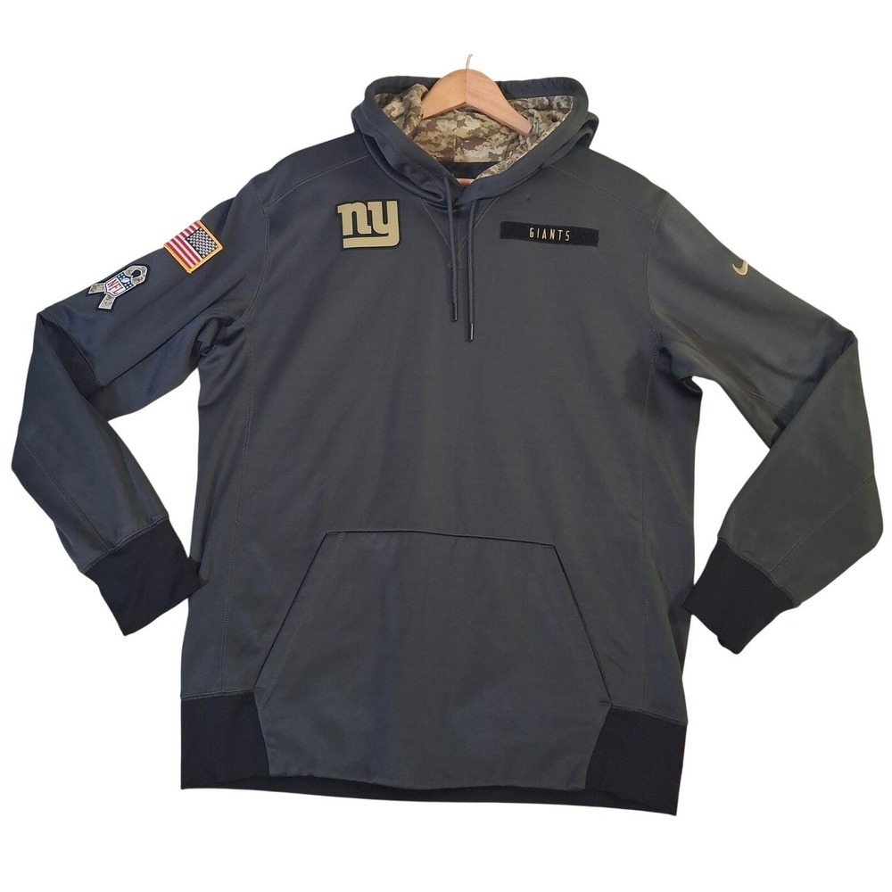 Nike On Field New York Giants Salute to Service Hoodie Mens Large Green